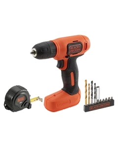Autofiletanta Black&Decker BDCD8GPA cu acumulator de 7.2V si set de accesorii (ruleta, burghie, biti)