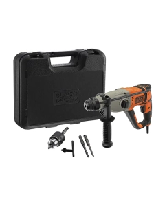 Ciocan rotopercutor Black & Decker BEHS02K-QS, 800 W, SDS-plus, 2.2 J, 3 functii, cu valiza si accesorii