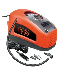 Compresor auto Black & Decker ASI300-QS, 11 bar, 12V/220V, portabil, oprire automata