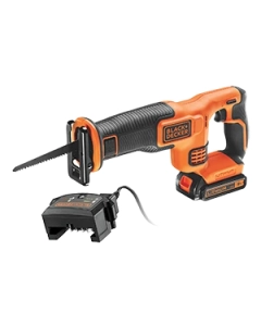Fierastrau sabie Black&Decker BDCR18M1-QW cu acumulator de 4.0Ah 18V si incarcator, 3 000 de curse / min